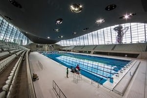 London Aquatics Centre at the Olympic Park in Stratford.